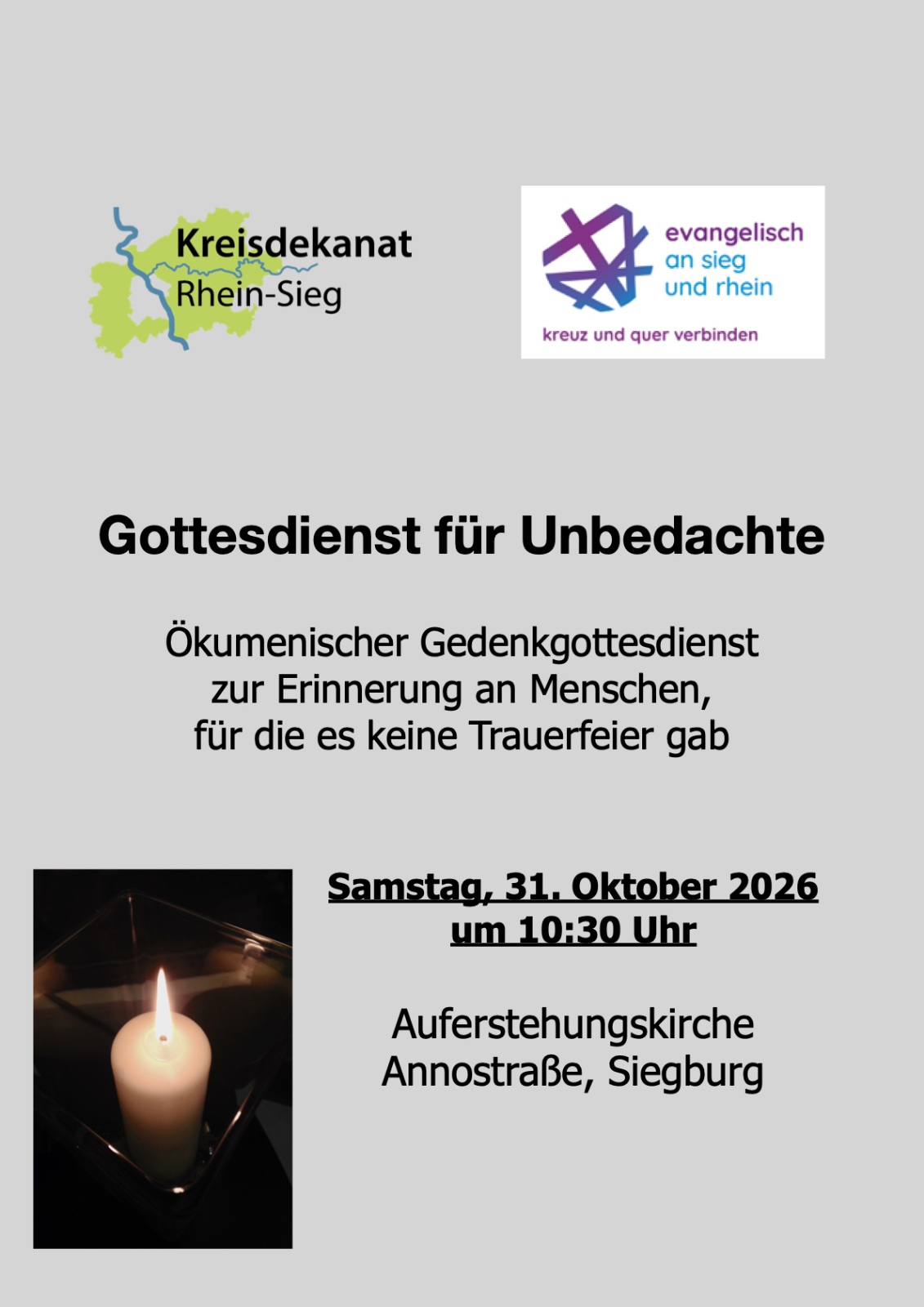Gottesdienst für Unbedachte